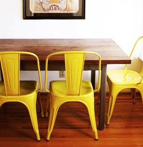 yellow-metal-chairs